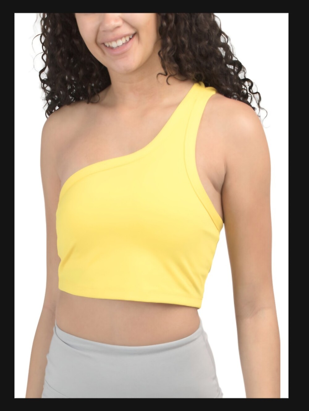 Spiritual Gangster NWT L Cruz Yellow One-Shoulder Crop Top